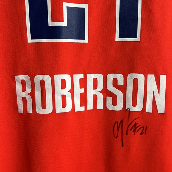 Adidas Autographed OKC Thunder André Roberson #21 Orange Jersey Size Medium - Picture 2 of 13